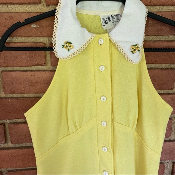Allegro Vintage Yellow Summer Dress - Picture 2 of 6